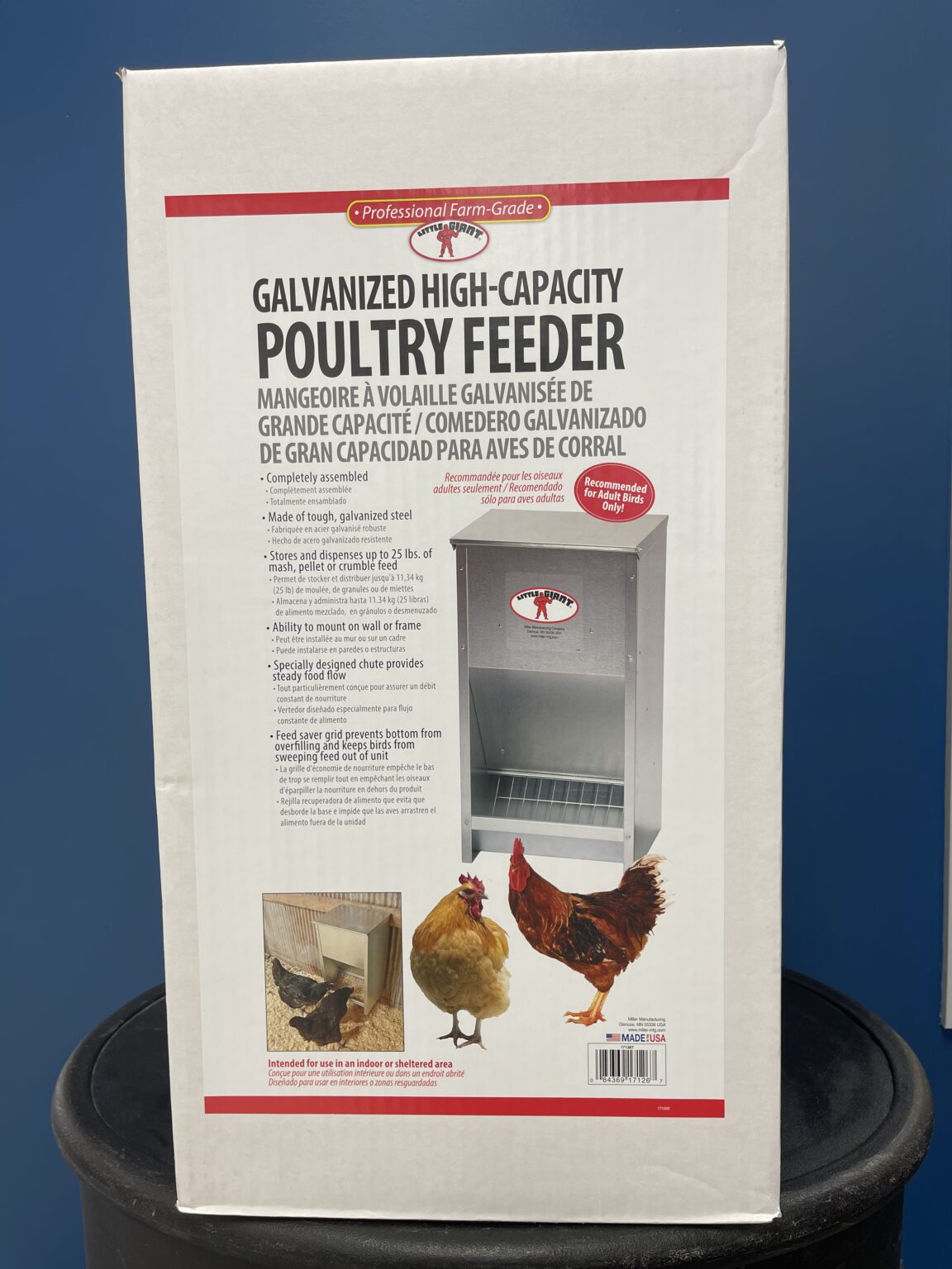 Galvanized HighCapacity Poultry Feeder Foster's Seed & Feed